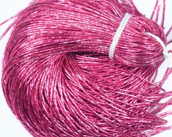 55 Yards /Packet, 1MM French Metallic Rough Wire in Pink Colour-(100Gram)