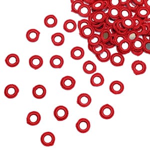 100 Pieces,Crochet Mirror/Indian crocheted Mirror/Mirror Appliques/Crochet Thread Rings with shiny Sequins/Sew on patches/Applique for craft