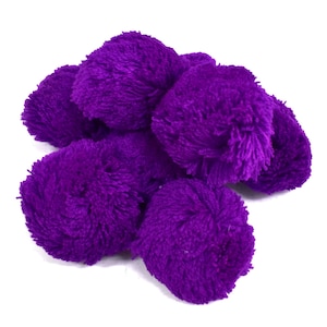 25 Pieces, 6CM DM(Approx) Handmade Purple Big Pom Poms