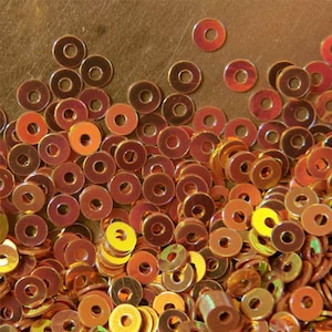 3MM/4MM/2.5MM Flame Colour Platinum Finish Sequins-EMB329