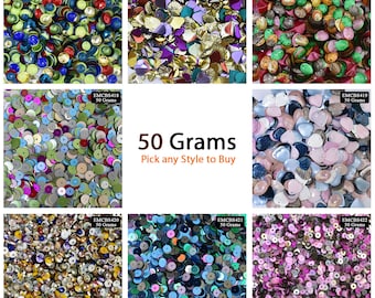 Mixed Sequins Paillettes Loose Assorted Color Sequins Spangles for Craft-50 Grams