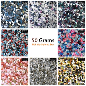 Mixed Sequins Paillettes Loose Assorted Color Sequins Spangles for Craft-50 Grams