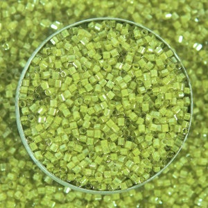 Miyuki hex cut Glass 15/0 Delica perles de rocaille lâche Spacer perles japonaises pour la fabrication de bijoux et de perles en vert olive
