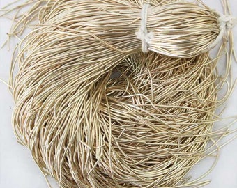 50 Yard/Packet, 1MM French Wire/ Metallic Wire (Smooth Dabka)/ Bullion Wire  in Cream Puff Color-(100Gram)