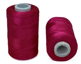 Art Silk Thread in Dark Pink Color,Art Embroidery silkyarn,Embroidery Thread,indian silk thread,Viscose Rayon Silk thread-2Roll-984Yard/Roll