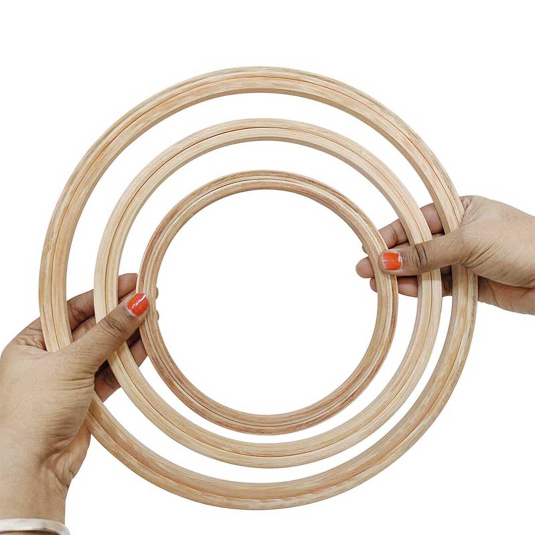Round Wooden Hoops Without Screws for Cross Stitching and Embroidery 3