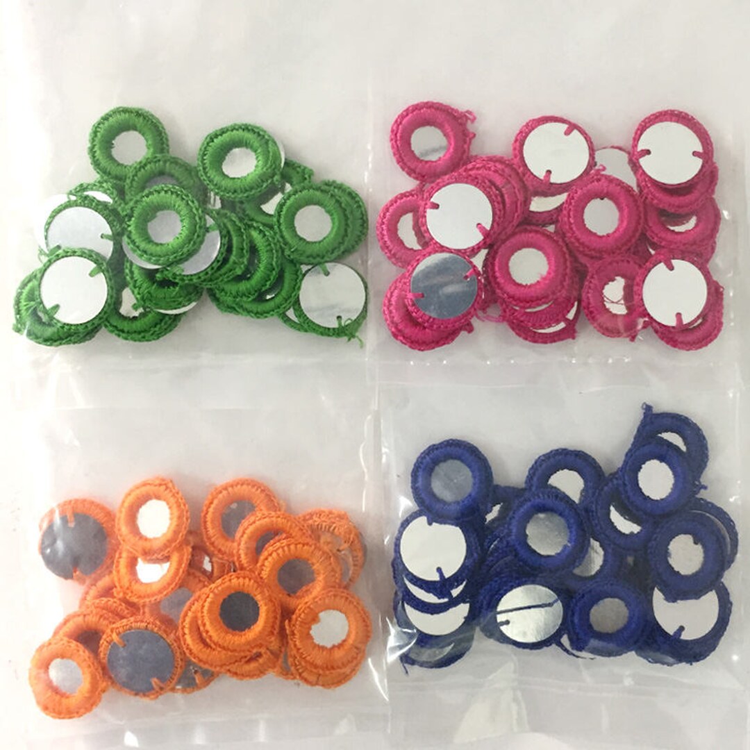 4 Colour 100 Pieces Crochet Thread Rings Combo Pack25 Etsy