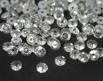 3MM, Flat Back Silver Color Sew on Rhinestones- EMBGS4851