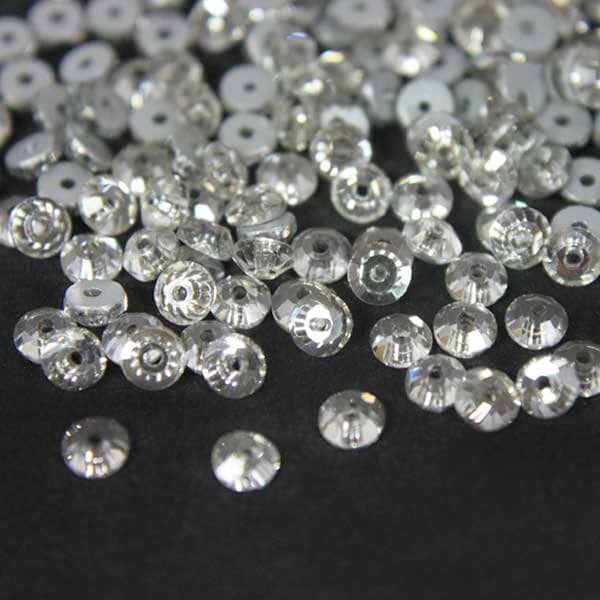 3MM, Flat Back Silver Color Sew on Rhinestones- EMBGS4851