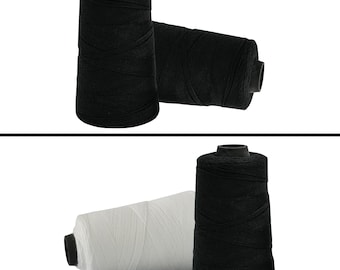 Stickgarn-Set aus Baumwolle, Nähgarn-Set, Stickzubehör, Garn zum Basteln, Bastelbedarf (2 Rollen/je 450 Meter)