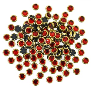 Kundan Bead/Red Colour Glue on Kundan stone in Flat Back Mount/Kundan Bead for decoration,embellishment of sarees,lehenga