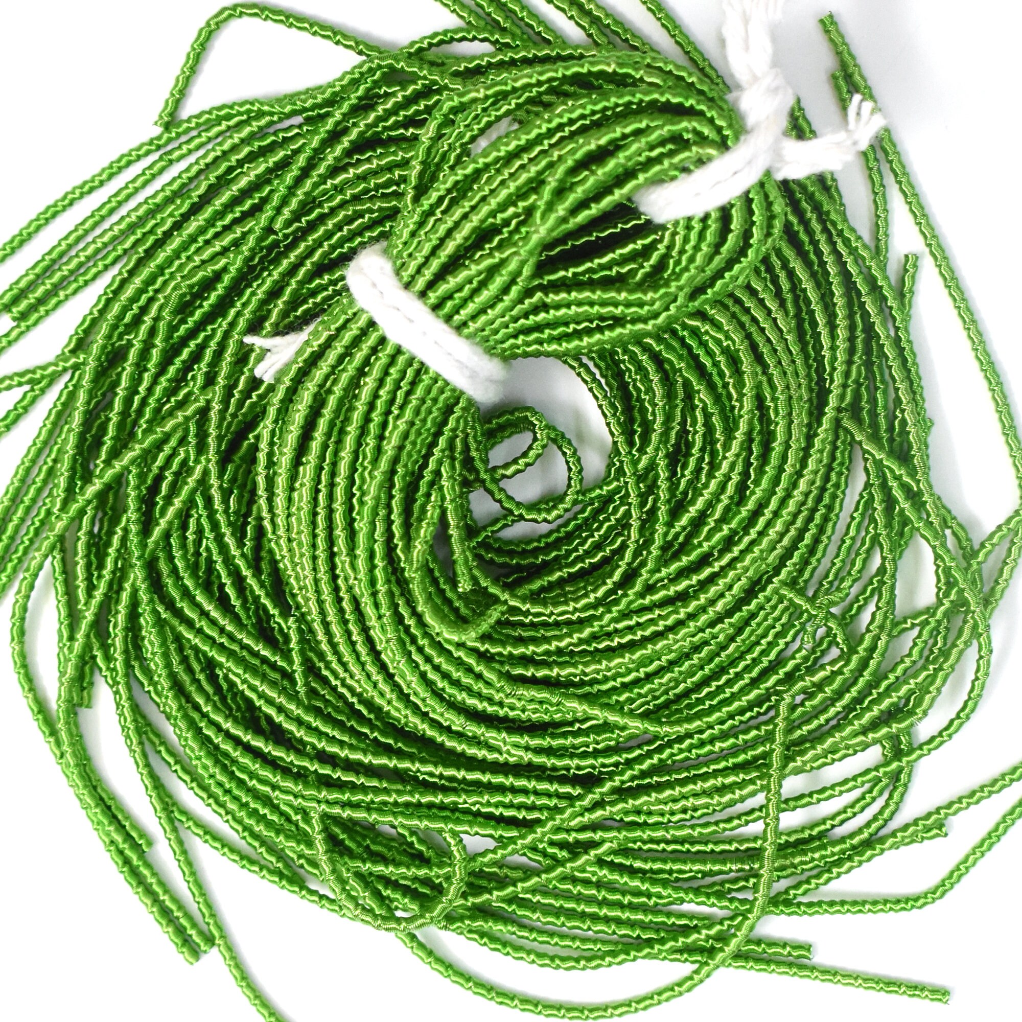 Bullion Wire/French Wire/Metallic French Wire/ french coil, Rough Purl, Bullion Thread,Nakshi,Purl wire in Green Color(100Gram)50Yard