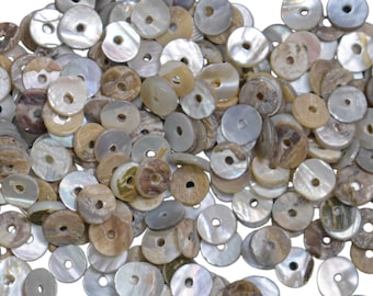 Single Centre Hole Tiny Round MOP Shell Buttons 5MM 288 Pieces