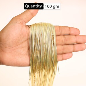Bullion Wire/French Wire/Metallic French Wire/ french coil, Rough Purl, Bullion Thread,Nakshi,Purl wire in Gold Colour-50 Yard/(100Gram) image 2