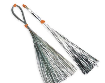 Metal Strips in Silver Colour for Mukaish work (100Gram/Packet)-EMB785