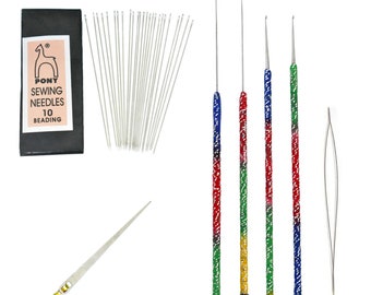 Embroidery(Aari & Zardosi),Beading and Jewelry Making Needle Combo, 4 Types, 31 Pieces