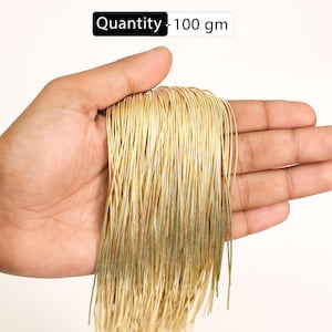 Bullion Wire/French Wire/Metallic French Wire/ french coil, Rough Purl, Bullion Thread,Nakshi,Purl wire(100Gram)50 Yard image 5