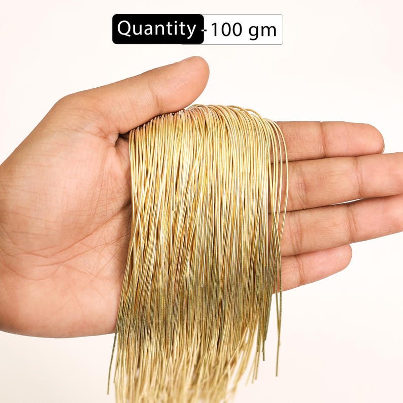 Bullion Wire/French Wire/Metallic French Wire/ french coil, Rough Purl, Bullion Thread,Nakshi,Purl wire(100Gram)50 Yard image 5