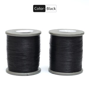 Hilo Zari Hilo metálico Hilo para bordar a máquina a mano Hilo metálico para coser en color negro (0,1 mm) imagen 4