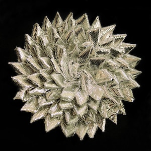 4.5CM,20 Pieces, Gota Flowers In Silver Colour-EMBGF4502A