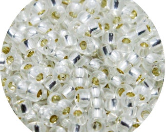 Miyuki Seed Beads Round Spacer Glass jewelry beading Rocaille Seed Beads Japanese Size 15/0 Seed Beads in Silver Color