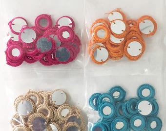 4 Farben, 100 Stück- Häkelgarn Ringe Kombipackung 25 Stück von jeder Farbe(EMBCT05899)