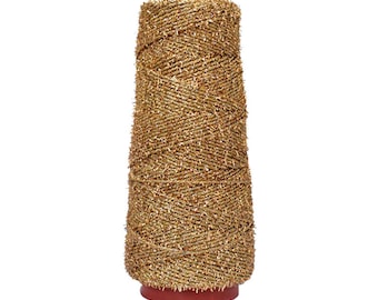 1MM Metallic Cotton Yarn in Dark Gold Color, 11 Stranded - 1 Roll (EMBZT05670)