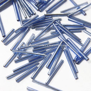 100 Grams, 2*25MM  Round Glass Bugle/Nalki beads- EMB4070