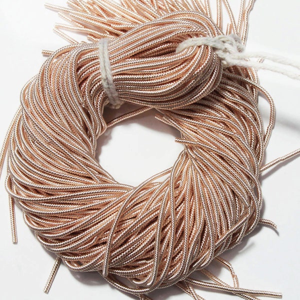 French Wire/ Metallic Wire/ Kora/ Bullion Wire in Rose Gold Colour 1.5MM , (100Gram/Packet)