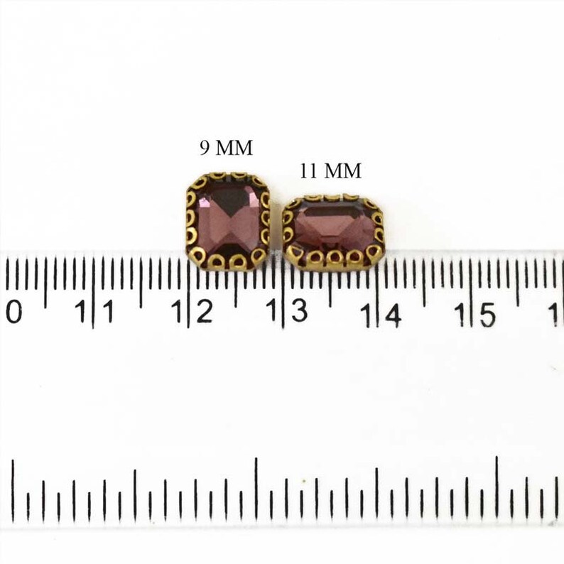 15 Pieces,Light Plum Color Sew on Glass Crystal StoneRhinestones Crystal beadsSew On Rhinestone With Claw-Catcher Made of Brass