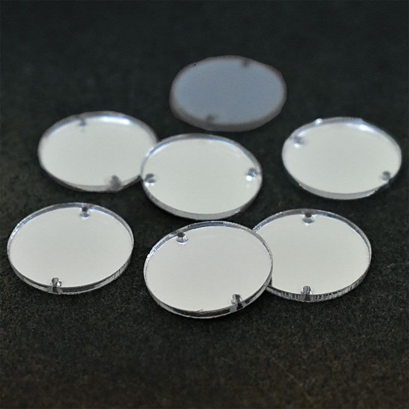 Silver Mirror Discs, 2 Hole Acrylic Disc - BLANK 30mm 1.25 Across 2 H –  Swoon & Shimmer