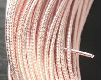 Gimp Jaseron copper zardosi embroidery French Stiff wire in Rose Gold Color