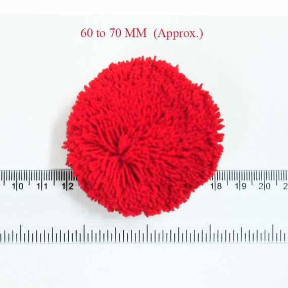 Acrylic Pom Pom, 25mm, 500-pc, Red
