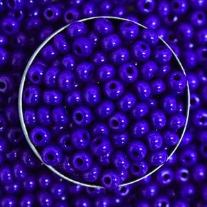 Preciosa Seed Beads 6/0 Czech Glass Rocaille Round Spacer Beads for jewelry making and Beading DIY in Indigo Color-100 Grams-1300 Beads ,4MM