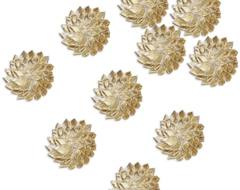 5.5CM , 10 Pieces Gota Flower in Light Gold Color /Gota Floral Appliques /Flower style Gota Applique/Patches/Gota Patti
