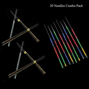 Aari Needles For Bead, Sequins, Metal Wires and Thread Embroidery/needle/Beading Hook/Luneville (20 Needles combo )