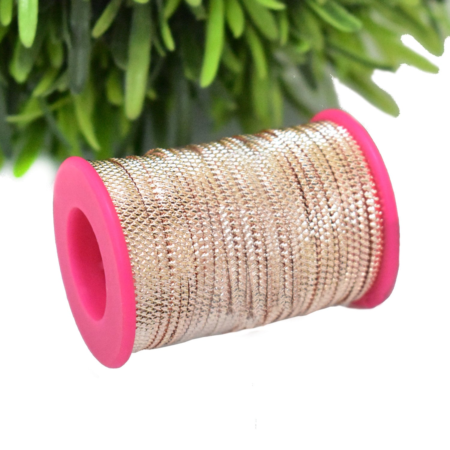 Metal Metallic Embroidery Floss Thread/metal Embroidery Wire/gold Color  Diamond Pattern Embossed Metal Thread-1roll2mm85metre or 92.9yard 