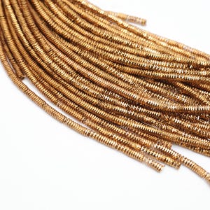 3MM, French Wire/ Metallic Rough Wire/ Bullion Wire in Antique Gold Colour (100 Grams/Packet) image 4