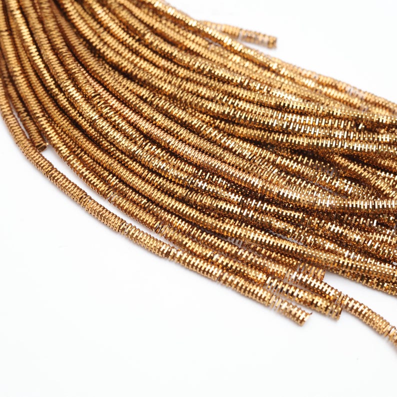 3MM, French Wire/ Metallic Rough Wire/ Bullion Wire in Antique Gold Colour (100 Grams/Packet) image 4