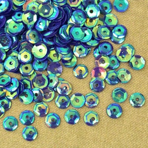 5MM, French Cut Sequins in Peacock Color,100 Grams- EMBSQ05908