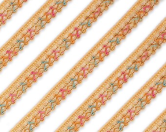 Decorative Lace Trim, Sewing Lace, Vintage Lace Ribbon, Bridal Dress Trim, DIY Craft Supplies (17 Meters, 1.5cm Wide, Multiple Color)