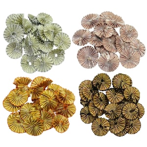 Gota Flower Ethnic Appliques Patches For Dresses Headpieces Decoration & Accessories Combo Set, 4 Sizes, Total -100 Pieces