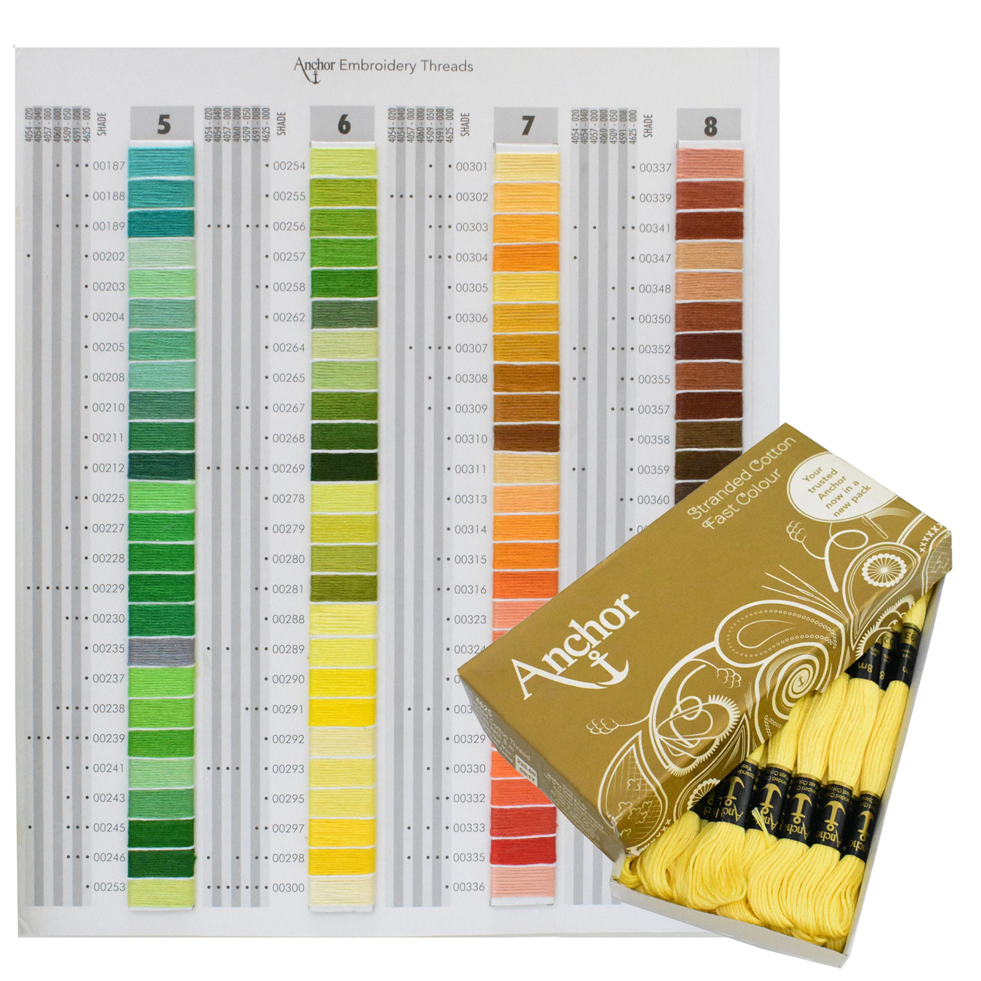 Anchor Floss Cotton Thread 100 Mercerized Egyptian Mouline Etsy