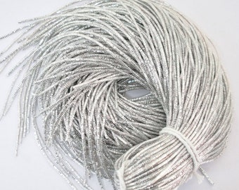 1MM French Wire/ Metallic Wire/Bullion Wire/Nakshi in Silber Farbe-EMB1194 (100Gram)