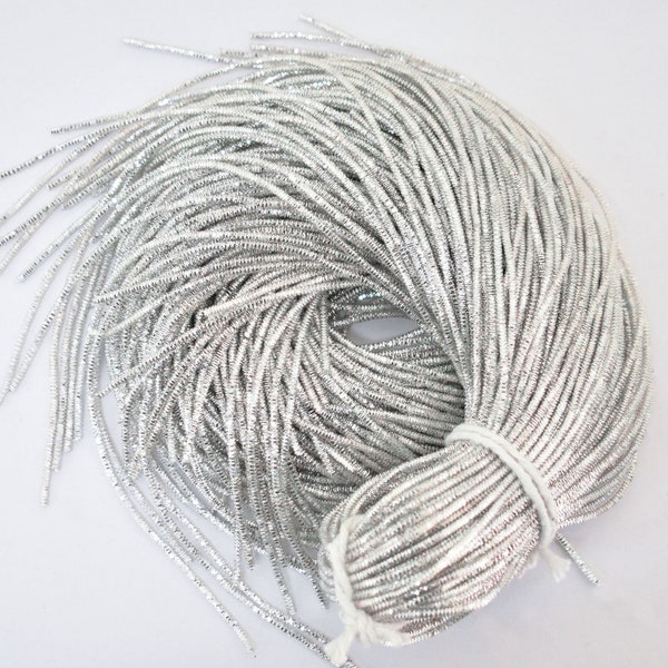 1MM French Wire/ Metallic Wire /Bullion Wire/Nakshi in Silver Colour-EMB1194 (100Gram)