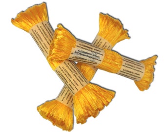Raffia Ribbon Nylon String Cord for Raffia embroidery Craft gift wrapping and decoration in Orange Colour in Luster Finish(Per Roll 20Meter)