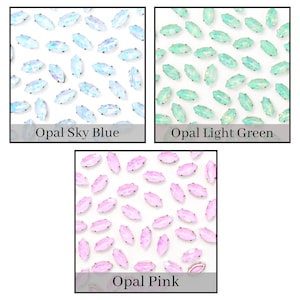 Sew on Crystal Stones, Gemstone Embellishments, Dress Decoration, Hand Sewing Stones, Jewelry Craft Supply -Boat Shape, 5X10 MM, 72 Pieces