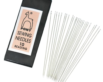 Pony Beading Needles Hand Sewing Needles For beading  Size  10 -1 Packet (25 Needles)