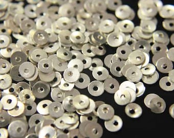 100 Gram,Silver Color Round Metal Sequins/metal beads/Metal look Sequins