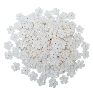 14MM, Dark Cream Color Flower Shape Sequins-EMB843